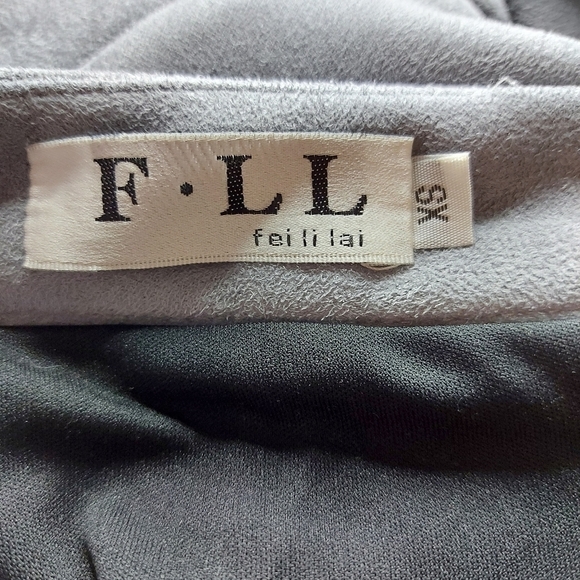 Fei Li Lai Grey Faux Suede Mini Skirt XS - Picture 3 of 6